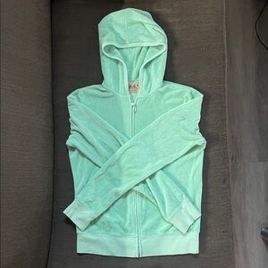 Juicy Couture Light Green Terry Hoodie (Medium)